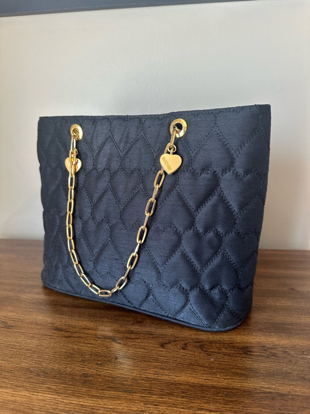 Moschino Heart Quilted Tote